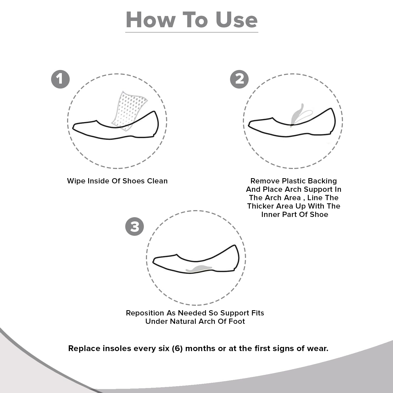 Dr Foot Arch Support Insoles - Great for Casual Footwear