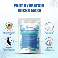 Dr Foot | Foot Mask | Hydration Mask & Foot Peeling Mask Combo | Peeling and Exfoliating Foot Mask with Hyaluronic Acid Serum & Glycolic Acid Serum | Feet Mask | For Dry Cracked Feet | Leg Mask
