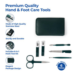 Dr Foot Pedicure Kit for Women for Foot | Manicure Pedicure Kit Products | Manicure Kit for Women | Pedicure Tools for Feet | Nail Cutter Kit | Pedicure Set | Mani Pedi Kit | 6 in 1 | Pack of 10