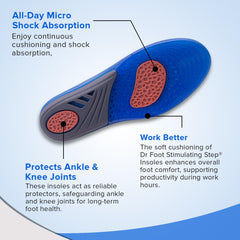 Dr Foot Simulating Step Insoles - Cushioning for exercise