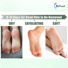 Dr Foot | Exfoliating Foot Socks Mask | Foot Mask | Foot Peeling Mask | Peeling and Exfoliating Foot Mask | Glycolic Acid Serum | Feet Mask | AHA BHA Peeling Solution | Feet Peel Off Mask | Pack of 2