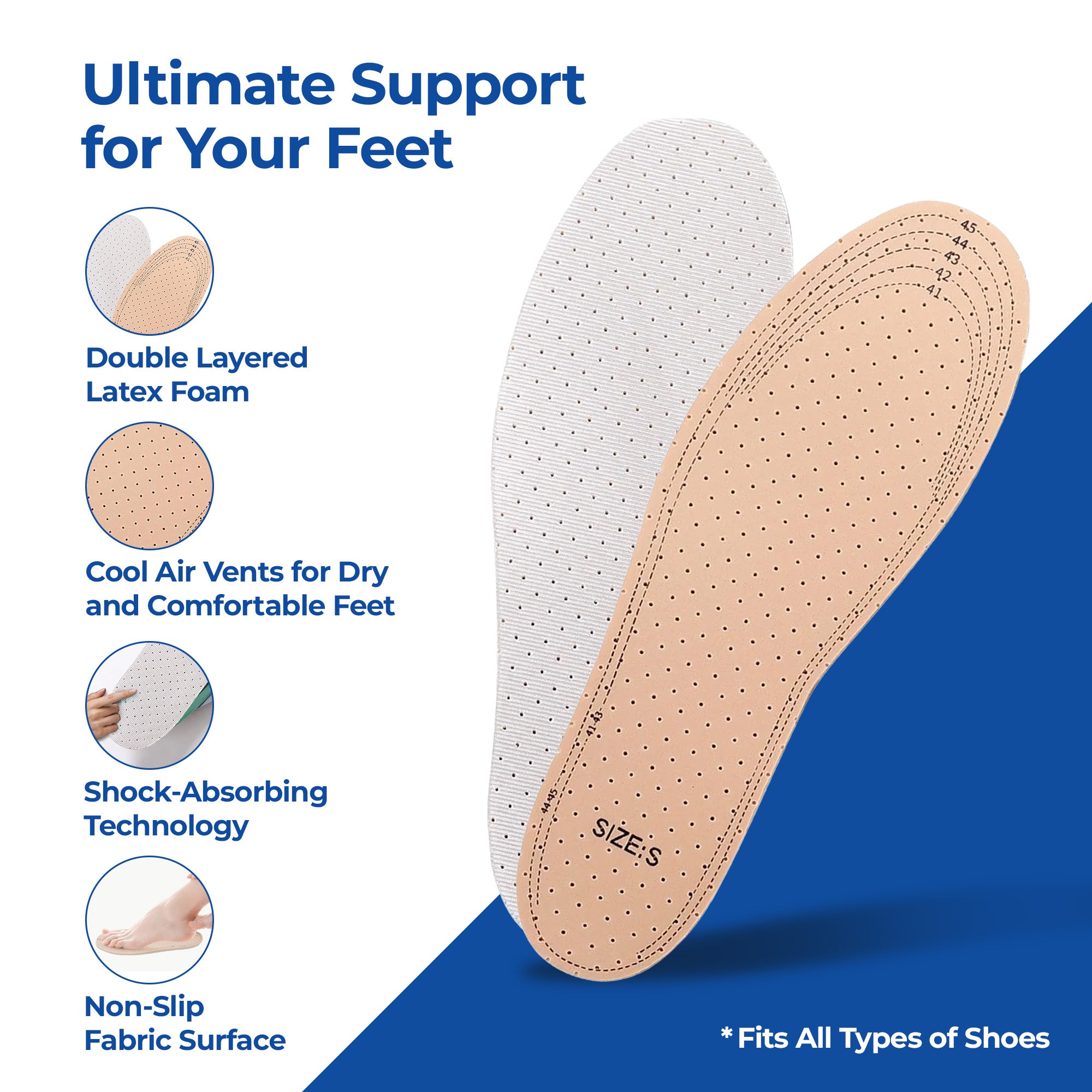 Dr Foot shoe cushion insoles - ideal for gym use