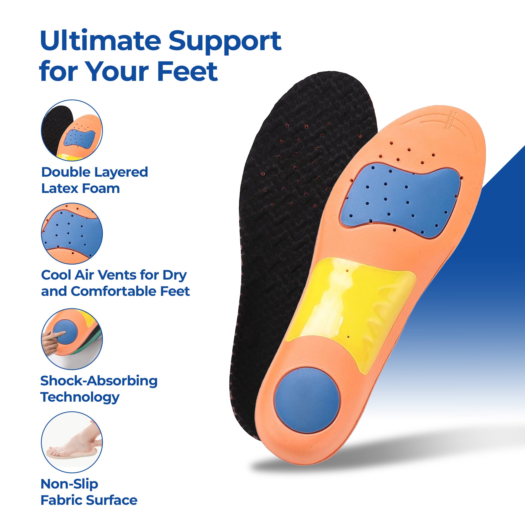 Dr Foot Pain Relief Insoles - Versatile for office wear