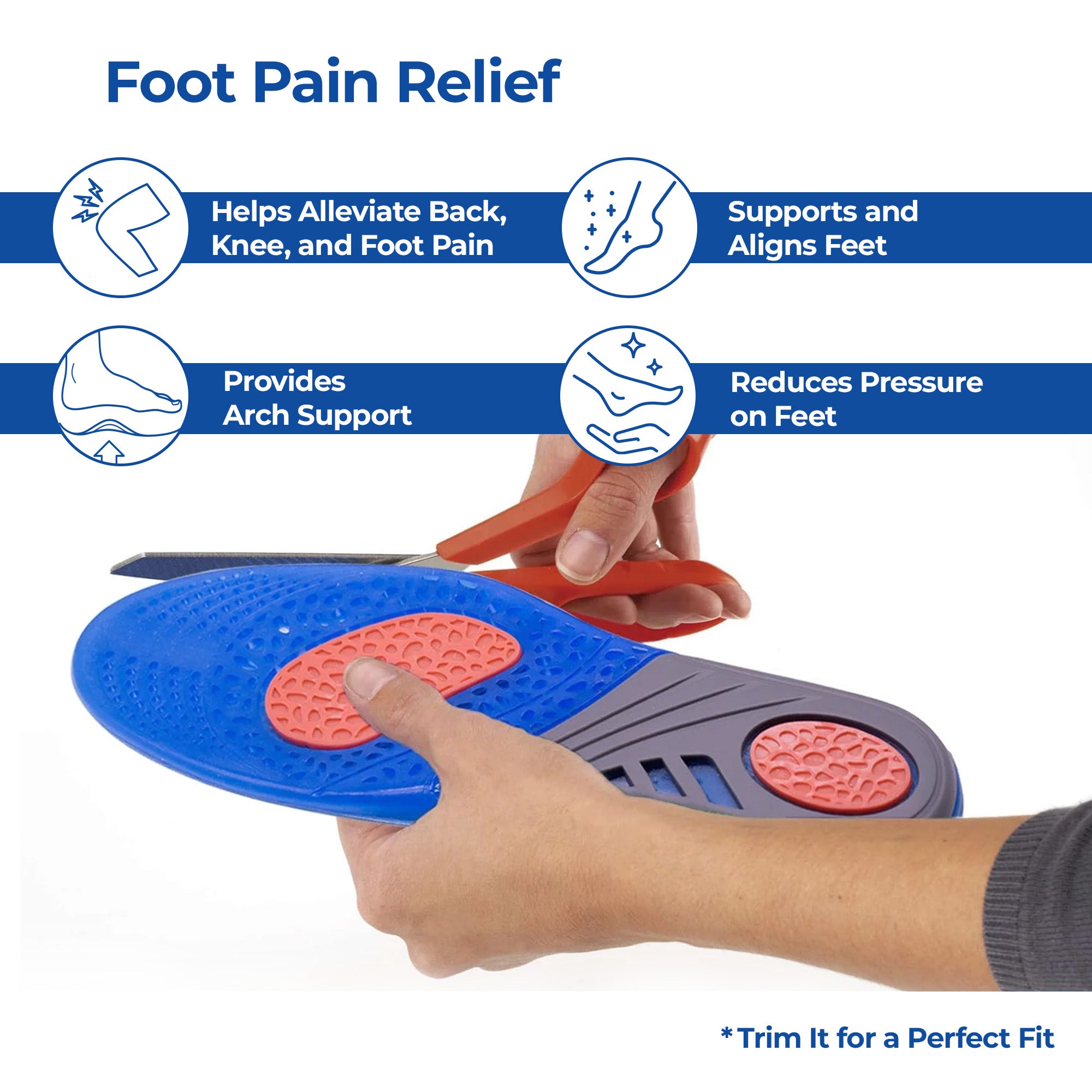 Dr Foot Simulating Step Insoles - Versatile fit for various shoes