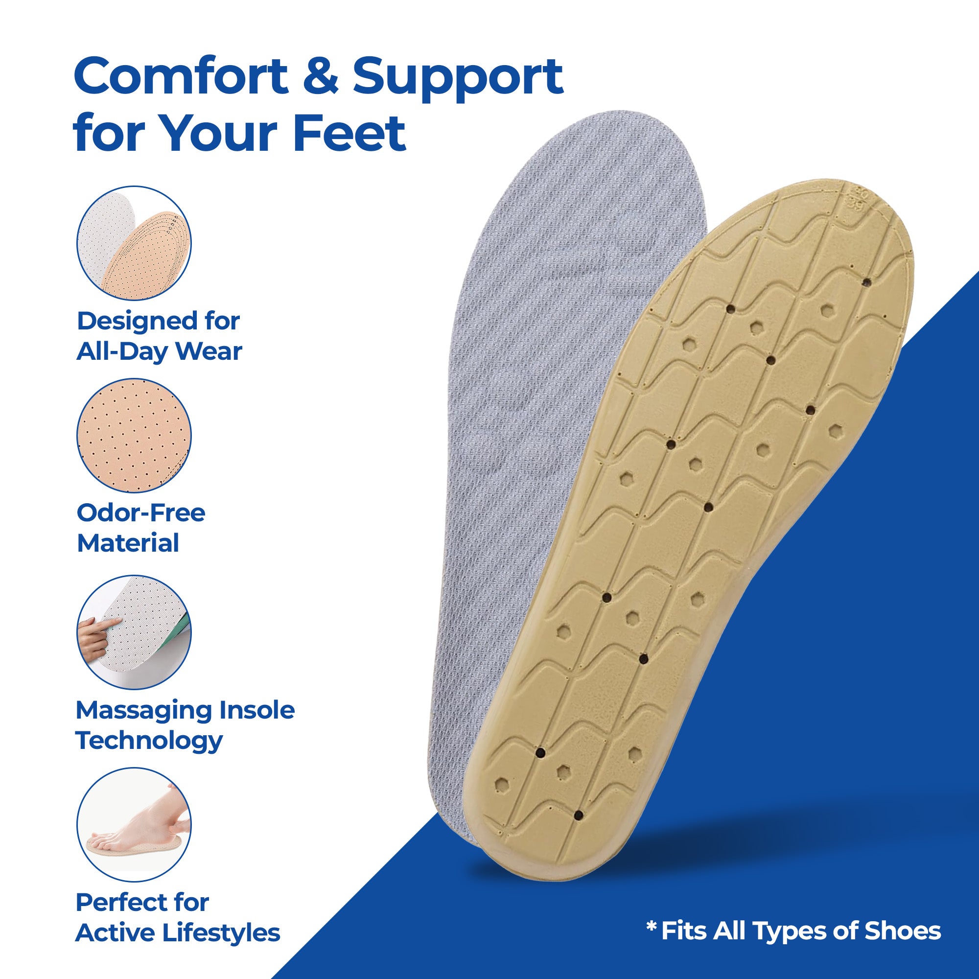 Dr Foot odor-fighting insoles - great for work shoes