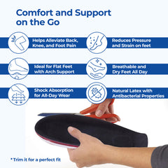 Dr Foot Massaging Gel Insoles - Versatile multi-use footwear support.