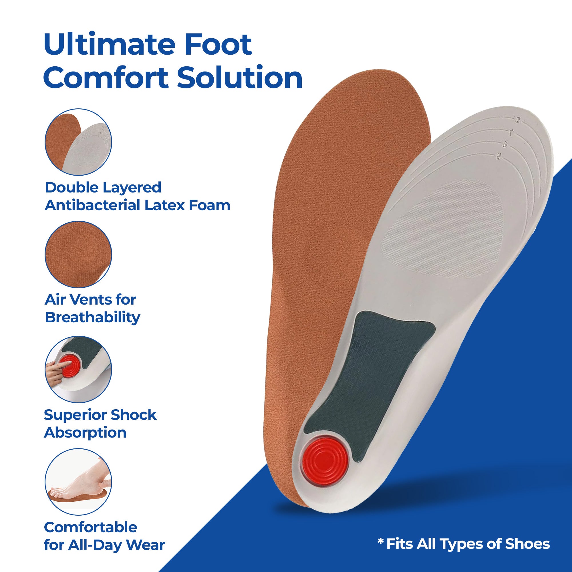 Dr Foot gel insoles - arch support for outdoor activities