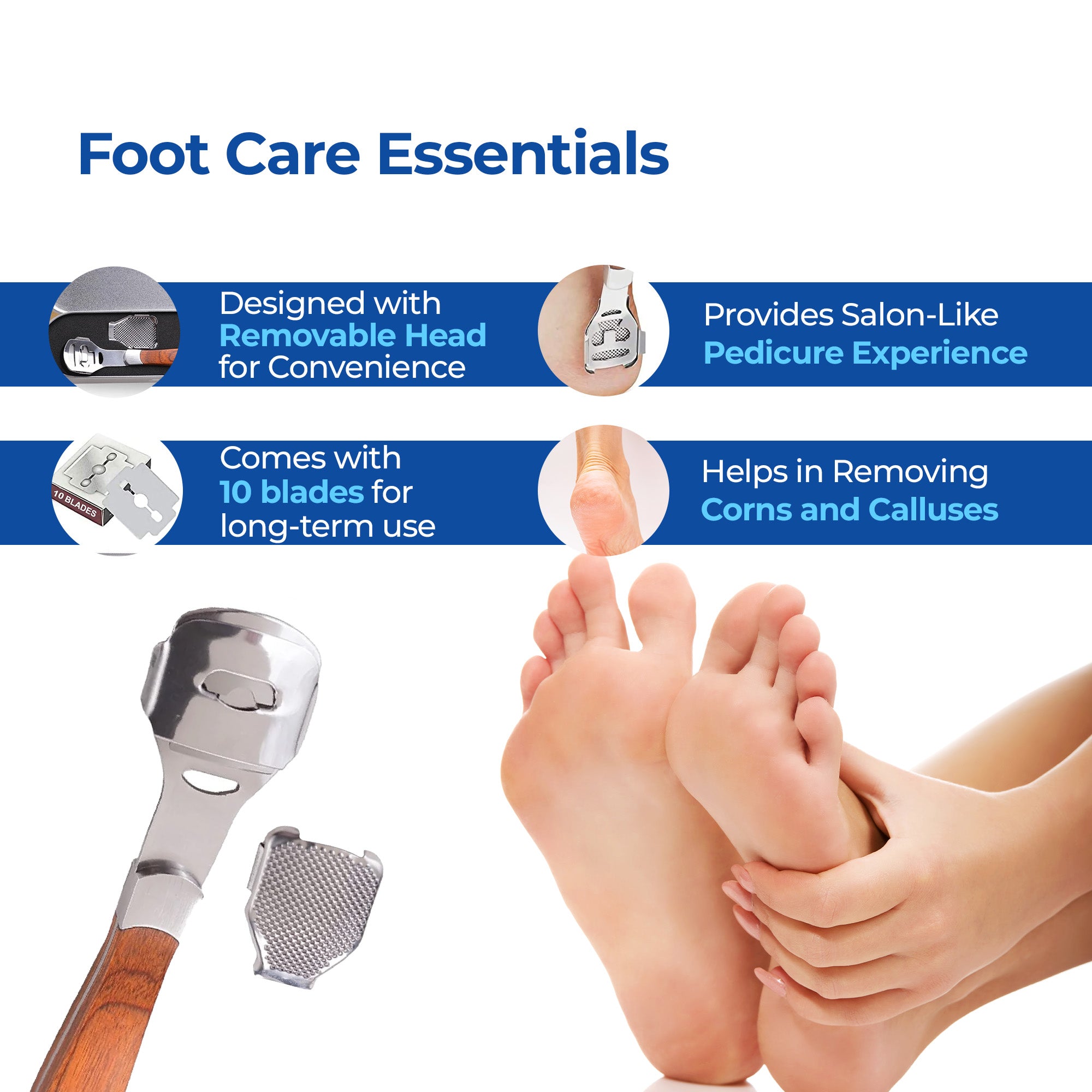 Dr Foot Ergonomic Pedicure Tools - Comfortable handling