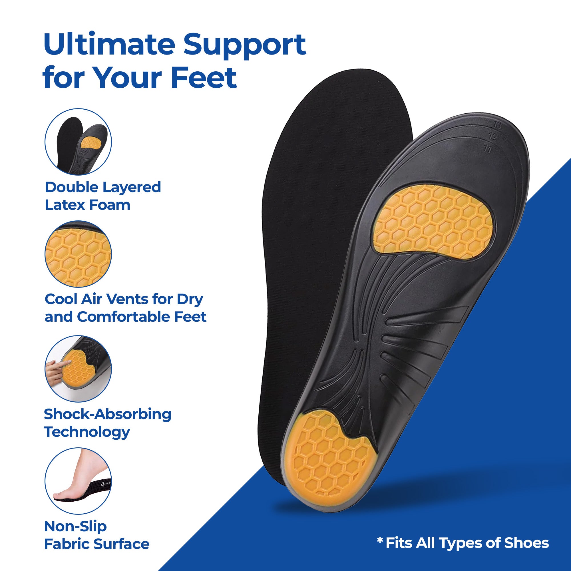 Dr Foot Breathable Insoles - Great for gym activities