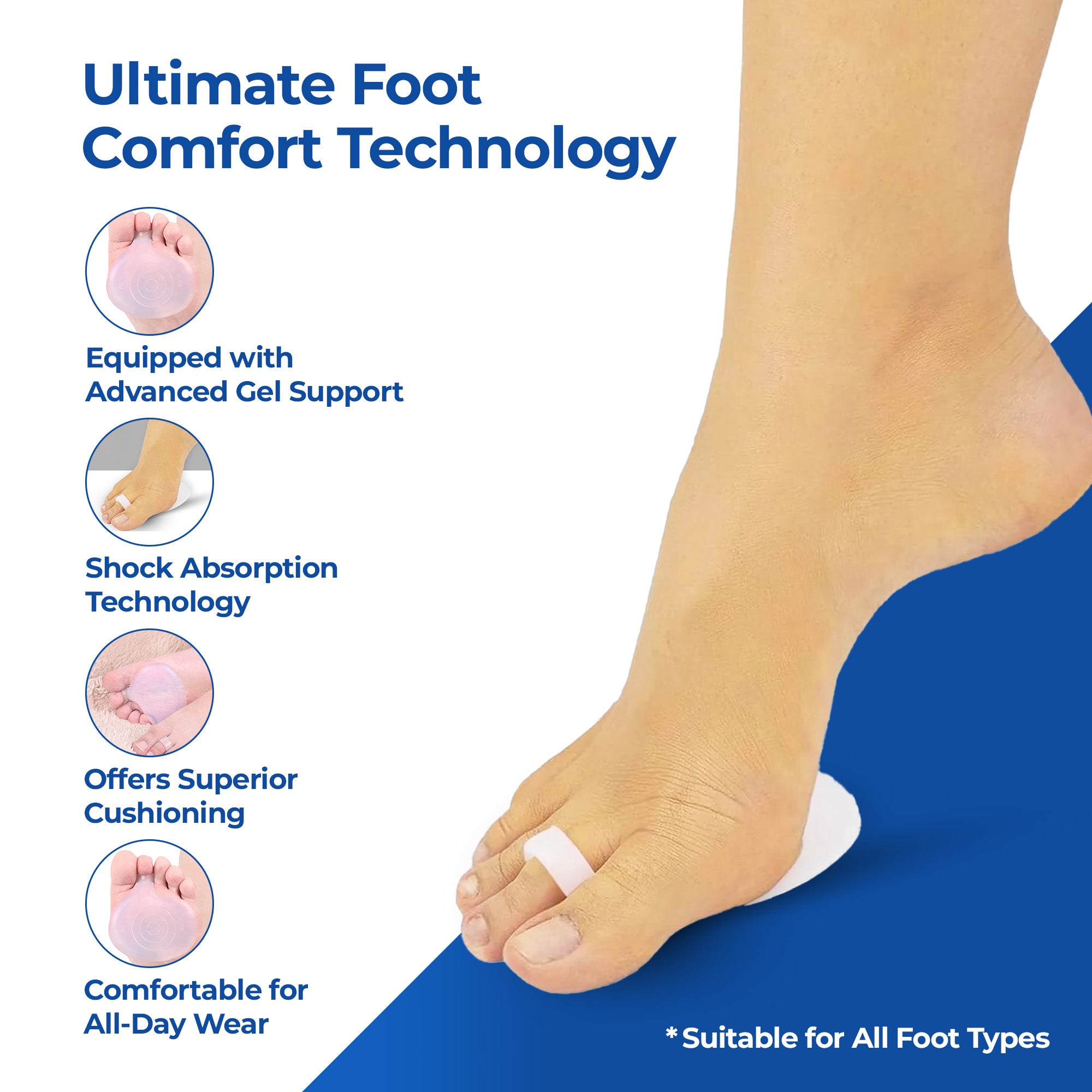 Dr Foot metatarsal pads - Versatile use in different shoe types