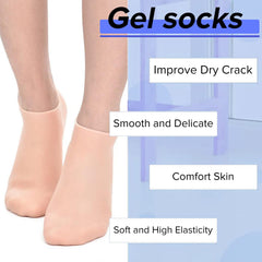 Dr Foot Silicone Socks | Anti Slip Silicone Moisturizing Socks | Dry Cracking Skin | For Both Men & Women | Full Length, Large Size – 1 Pair