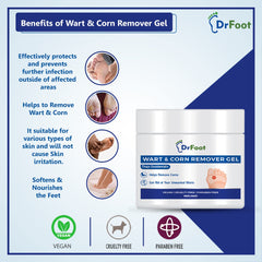 Dr Foot Wart & Corn Remover Gel Helps to remove toughest Wart and Corn with Natural Thuja Occidentalis - 50gm