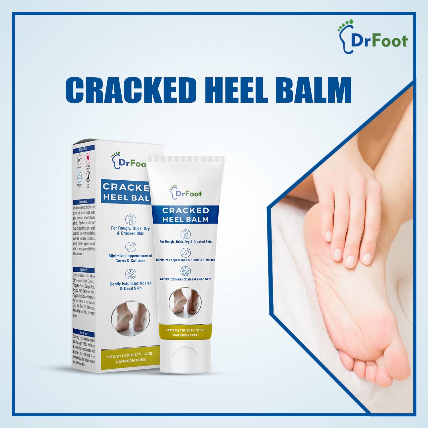 2 Pack Foot Repair Cream |60% Pure Aloe Vera Gel | Fast Relief for Dry,  Cracked, Itchy Feet and Heels | Softens | Stops Nasty Odor - Walmart.com